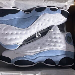 Air Jordan 13 Retro White and Blue Sneakers